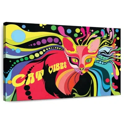 Ebern Designs Brampt Psychedelic Cat Vibes In Black