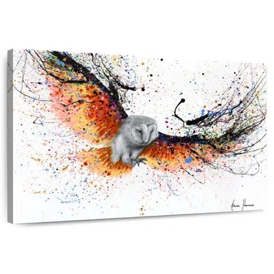 Ebern Designs Brampt Rising Hour Owl In White