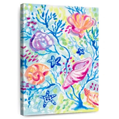 Ebern Designs Brampt Seashells In The Coral In Blue
