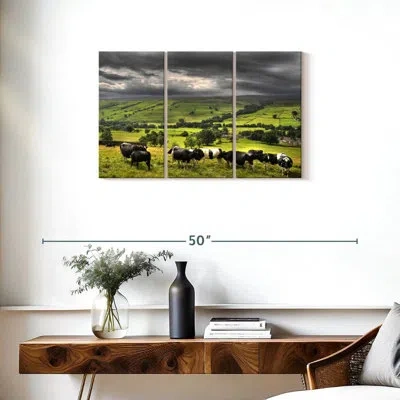 Ebern Designs Brampt Simple Cow Herd In Gray