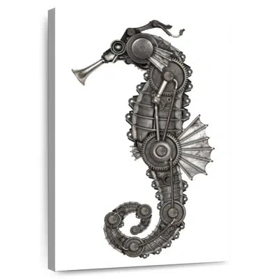 Ebern Designs Brampt Steampunk Seahorse In White