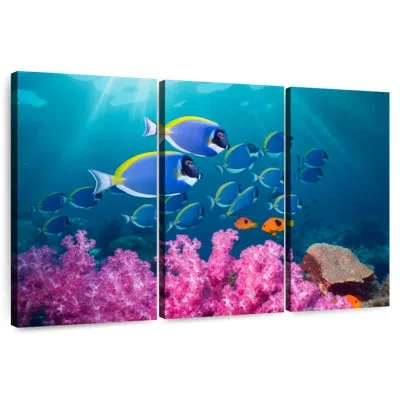 Ebern Designs Brampt Vibrant Andaman Sea Life In Teal