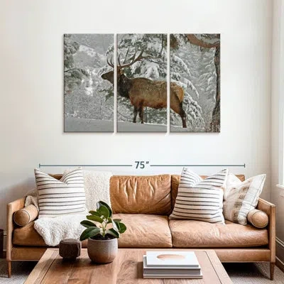 Ebern Designs Brampt Washington Winter Elk In Brown