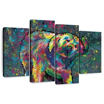 Ebern Designs Brampt Wet Labrador Color Splash Paint