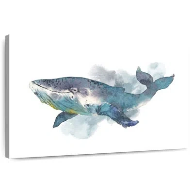 Ebern Designs Brampt Whale In Watercolor