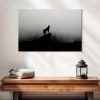 Ebern Designs Brampt Wolf Silhouette In Black