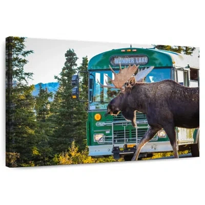 Ebern Designs Crowle Denali Moose In Green