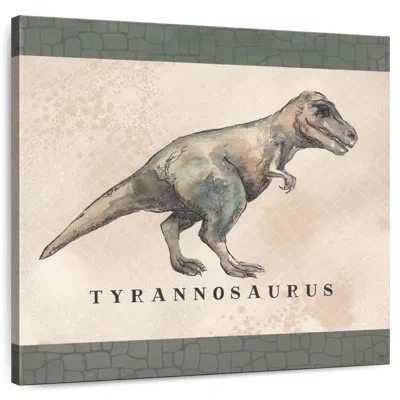 Ebern Designs Crowle Dinosaur Invasion Rex In Beige