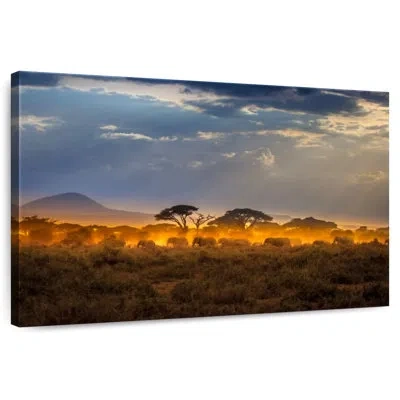 Ebern Designs Crowle Migrating African Elephants