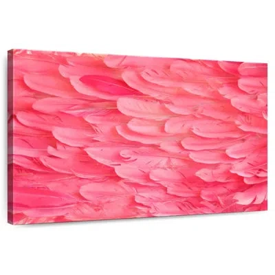 Ebern Designs Crowle Pink Flamingo Feathers