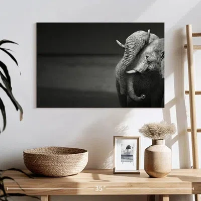 Ebern Designs Elephants Love In Gray