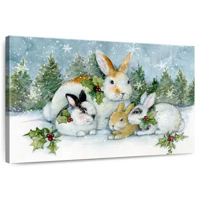 Ebern Designs Enchanted Bunnies I In Blue