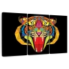 Ebern Designs Geometric Tiger In Black