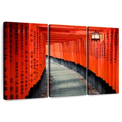 Ebern Designs Kavia Fushimi Inari Columns In Red