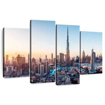 Ebern Designs Keesha Majestic Dubai Skyscrapers In Gray