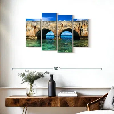 Ebern Designs Lilie Ancient Hamilton Bermuda Bridge In Blue