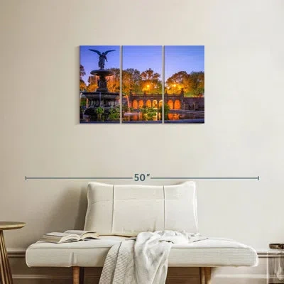 Ebern Designs Lilie Bethesda Fountain In Orange