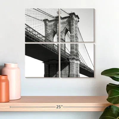 Ebern Designs Lilie Bw Brooklyn Bridge In Black