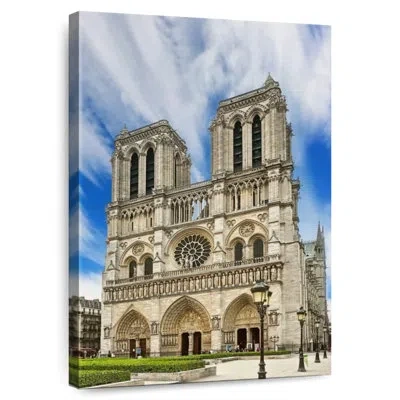 Ebern Designs Lilie Clouds Over Notre-dame De Paris In Blue
