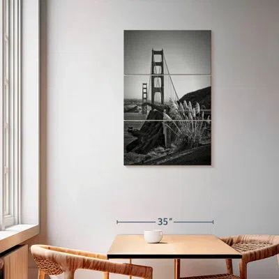 Ebern Designs Lilie Golden Gate Bridge Bw In Gray