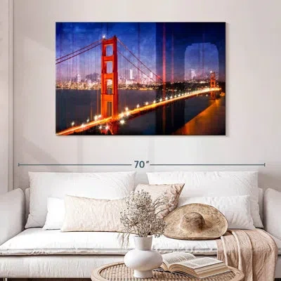Ebern Designs Lilie Golden Gate Bridge Composing In Blue