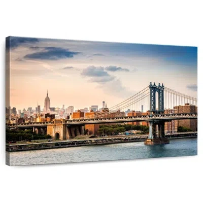 Ebern Designs Lilie Nyc Skyline At Nightfall In Brown