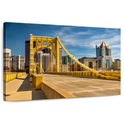 Ebern Designs Lilie Roberto Clemente Bridge In Pittsburgh In Orange