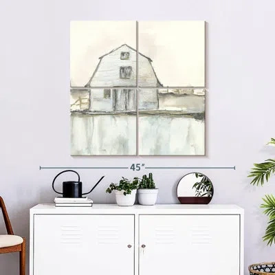 Ebern Designs Lilie Rural White Barn Iii