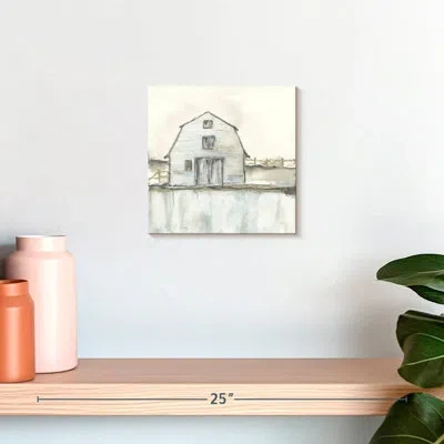 Ebern Designs Lilie Rural White Barn Iii