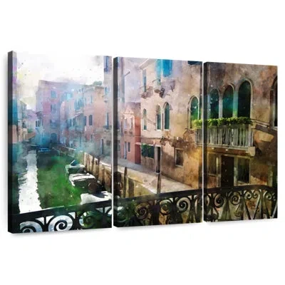 Ebern Designs Lilie Venetian Canal In Green
