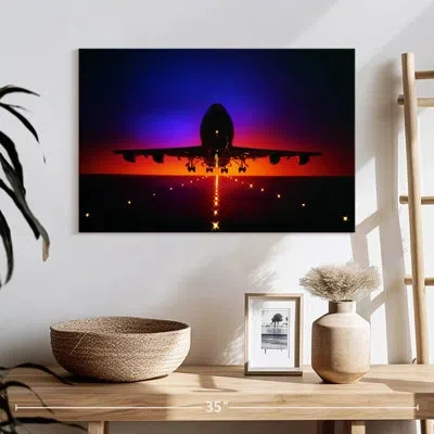 Ebern Designs Mehar Airplane At Dusk In Black