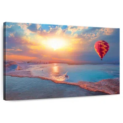 Ebern Designs Mehar Beach Hot Air Balloon In Yellow