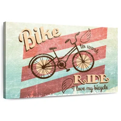 Ebern Designs Mehar Bicycle Work Poster In Pink