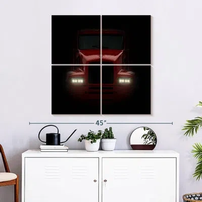 Ebern Designs Mehar Dark Red Truck