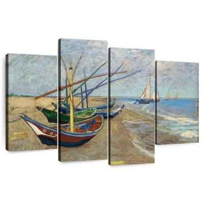 Ebern Designs Mehar Fishing Boats On The Beach Ii