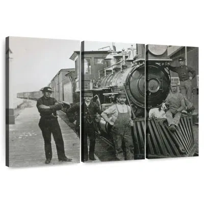 Ebern Designs Mehar Freight Train Of The Central Pacific Railway In Black
