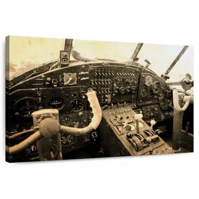 Ebern Designs Mehar Grunge Cockpit Aircraft