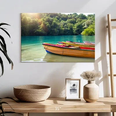 Ebern Designs Mehar Jamaica Blue Lagoon Boats In Yellow