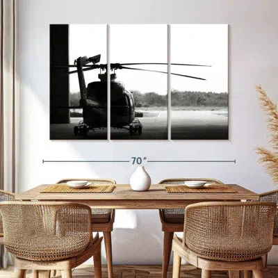 Ebern Designs Mehar Monochrome Helicopter In White