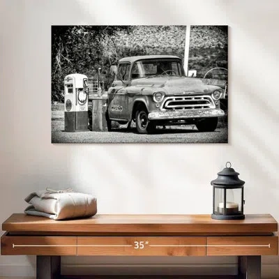 Ebern Designs Mehar Old Chevrolet Gas Station In Black