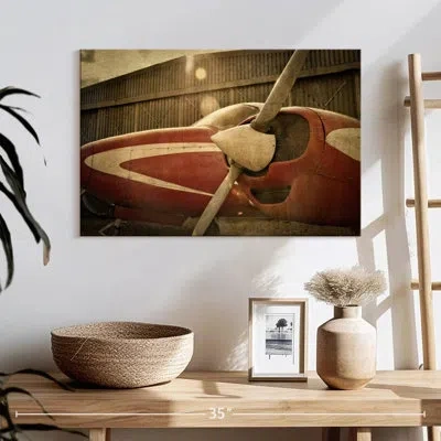 Ebern Designs Mehar Retro Aircraft In Beige