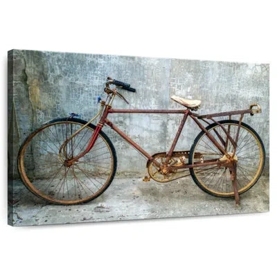 Ebern Designs Mehar Rusty Vintage Bicycle In Blue