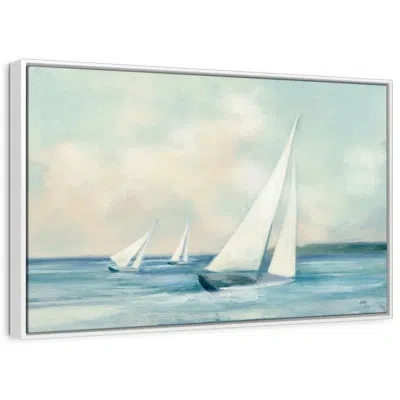 Ebern Designs Mehar Sailboats At Sunrise In Beige