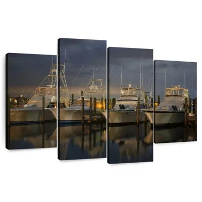 Ebern Designs Mehar San Roc Cay Marina Yacht Dock In Blue