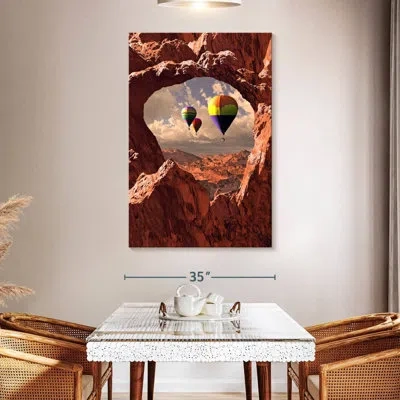Ebern Designs Mehar Southwest Hot Air Balloons In Brown