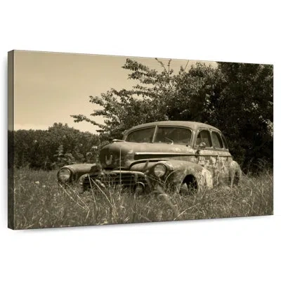 Ebern Designs Mehar Vintage Car In Sepia