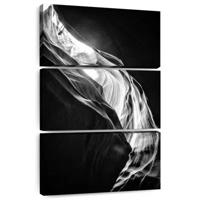 Ebern Designs Nicci Antelope Canyon Natural Wonder Bw In Black