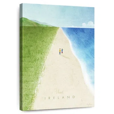 Ebern Designs Nicci Ireland Vintage Travel Poster In Beige