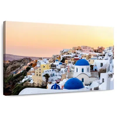 Ebern Designs Nicci Romantic Santorini Skyline