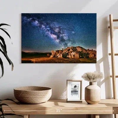 Ebern Designs Oberle Bisti Badlands Hoodoos And The Milky Way In Blue